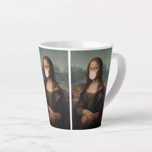 Mona Lisa Blasst Pink Bubble gum Milchtasse (Rechte Ecke)