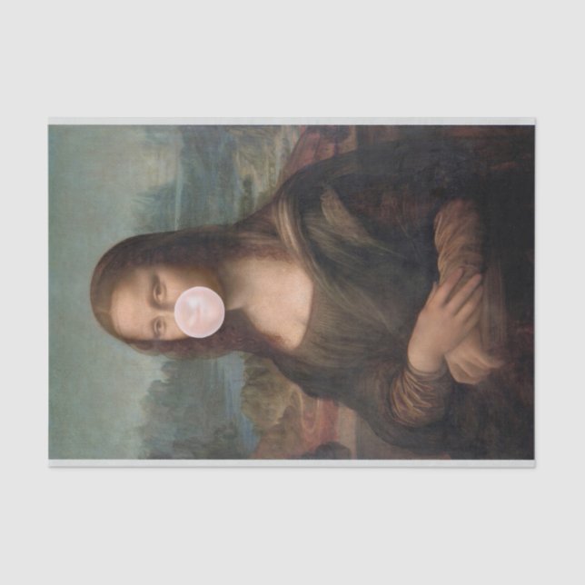 Mona Lisa Blasst Pink Bubble gum Seidenpapier (Vorderseite)