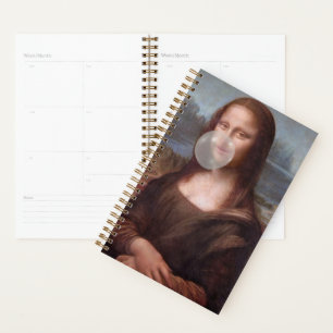 Mona Lisa bläst graues Kaugummi Planer