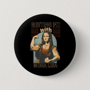 Mona Lisa Bodybuilding Muscle Gym Weightlift Wo Button
