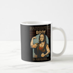 Mona Lisa Bodybuilding Muscle Gym Weightlift Wo Kaffeetasse