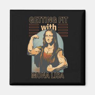Mona Lisa Bodybuilding Muscle Gym Weightlift Wo Magnet