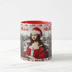Mona Lisa Buon Natale Weihnachtsklassische Tasse,  Tasse