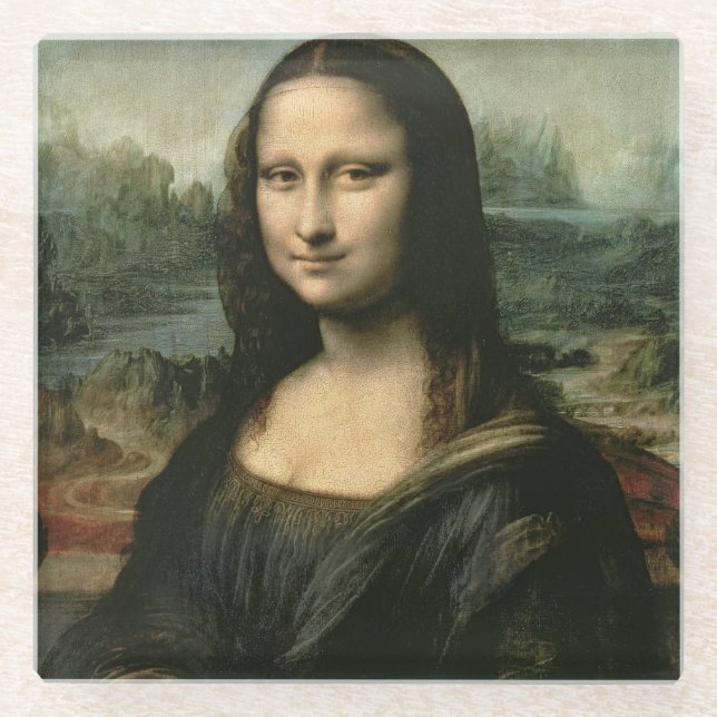 Mona Lisa, c.1503-6 Glasuntersetzer (Vorderseite)