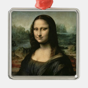 Mona Lisa, c.1503-6 (Öl auf Platte) Silbernes Ornament