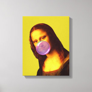 Mona Lisa Chewing gum Bubble Leinwanddruck