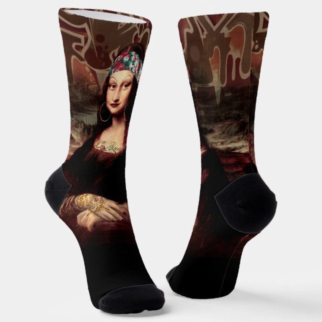 Mona Lisa Chicana Chola Socken (Gewinkelt)
