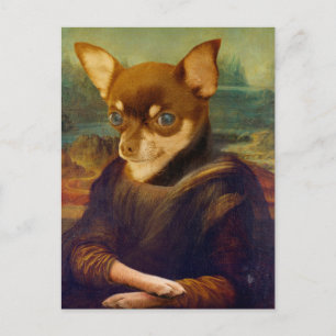 Mona Lisa Chihuahua - Gioconda Chihuahua Posrcard Postkarte