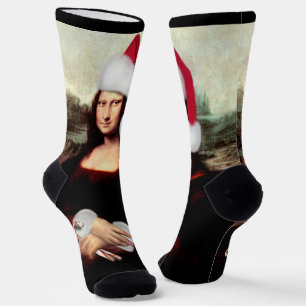 Mona Lisa Christmas Socken