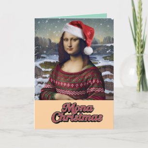 Mona Lisa Christmas Sweater Feiertagskarte