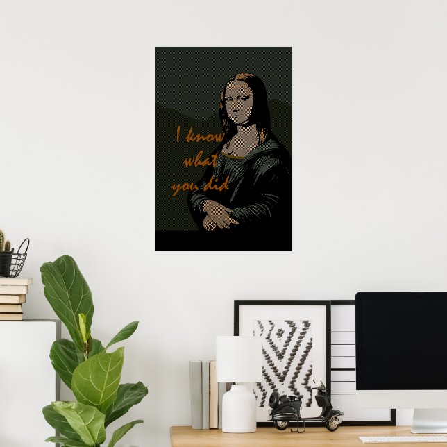 Mona Lisa Comic Book Style Poster (Heimbüro)