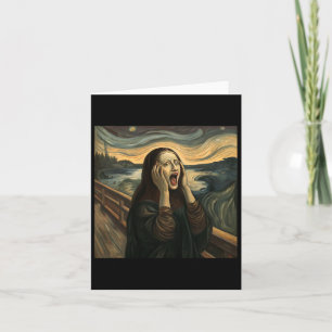Mona Lisa Das schreie Halloween Party Kunst Karte