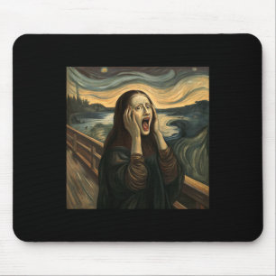 Mona Lisa Das schreie Halloween Party Kunst Mousepad