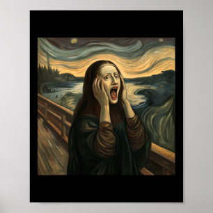 Mona Lisa Das schreie Halloween Party Kunst Poster
