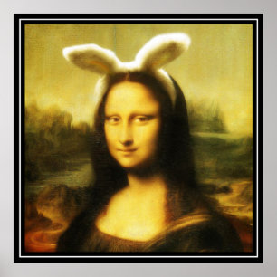 Mona Lisa Der Osterhase Poster