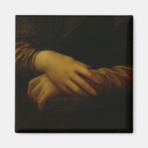 Mona Lisa, Detail ihrer Hände, c.1503-06 Magnet