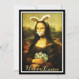 Mona Lisa, die Osterhase Einladung