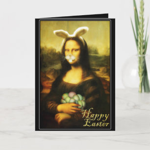 Mona Lisa, die Osterhase Feiertagskarte