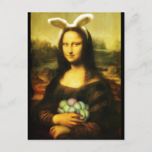 Mona Lisa, die Osterhase Feiertagspostkarte
