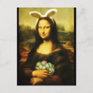 Mona Lisa, die Osterhase Feiertagspostkarte