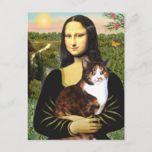 Mona Lisa - Dreifarbenkatze Postkarte