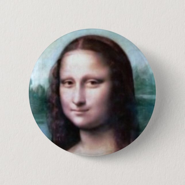 Mona Lisa durch Leonardo da Vinci Button (Vorderseite)