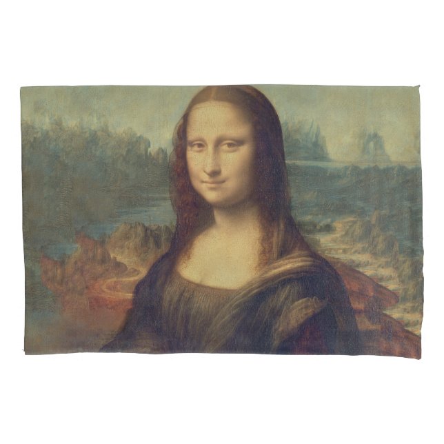 Mona Lisa durch Leonardo da Vinci Kissenbezug (Vorderseite)