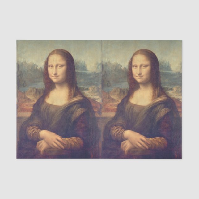 Mona Lisa durch Leonardo da Vinci Seidenpapier (Vorderseite)