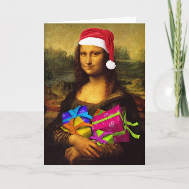 Mona Lisa Feiertagskarte (Vorderseite)