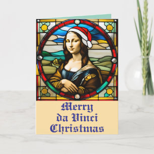 Mona Lisa Festverglaster Weihnachten Karte