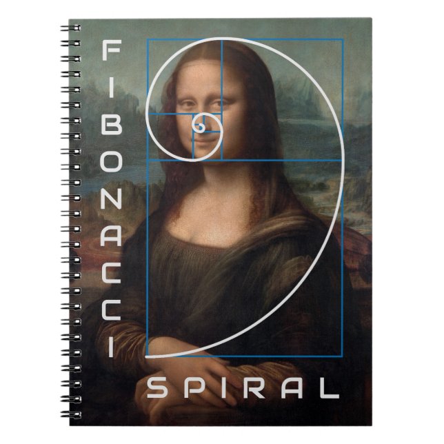 Mona Lisa Fibonacci Spiral Gold Ratio Notizblock (Vorderseite)