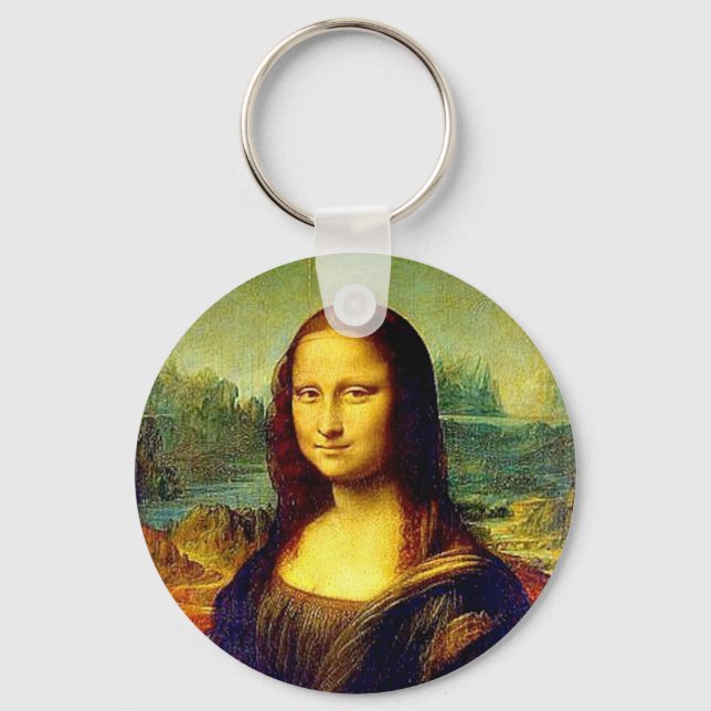 Mona Lisa, Fine Art von Da Vinci, Schlüsselanhänger (Vorderseite)