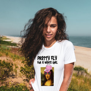 MONA LISA FLY FÜR EIN WEISSES MÄDCHEN T - SHIRT & 