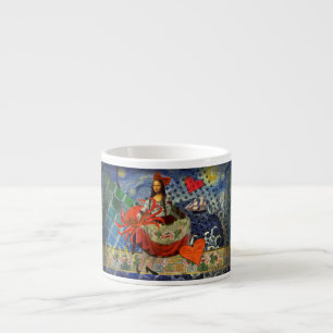 Mona Lisa Fun Zodiac Whimsical Espressotasse