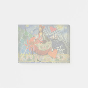 Mona Lisa Fun Zodiac Whimsical Post-it Klebezettel