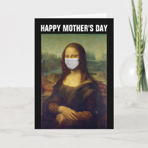 MONA LISA FUNNY 2020 MOTHER'S DAY CARD, FACE MASK KARTE