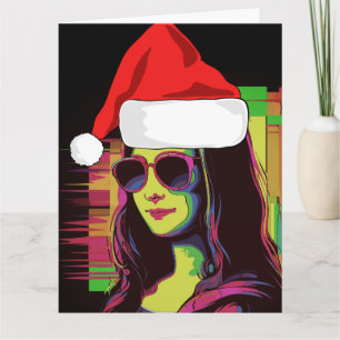MONA LISA FUNNY CHRISTMAS Grußkarte Karte