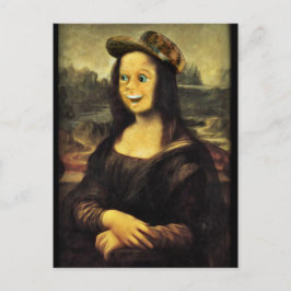 Mona Lisa Funny Face Postkarte