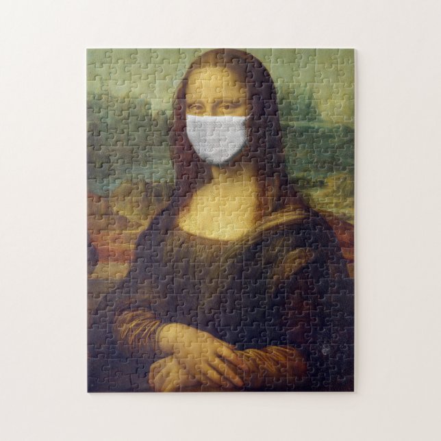 MONA LISA FUNNY MASK JIGSAW PUZZLE (Vertikal)