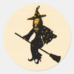 "Mona Lisa geht ins Halloween-Party"* Runder Aufkleber