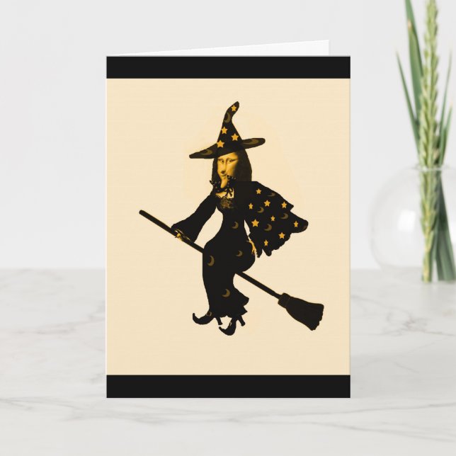 "Mona Lisa geht zum Halloween-Party " * Karte (Vorderseite)