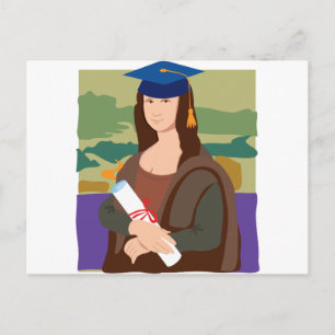 Mona Lisa Graduate Ankündigungspostkarte