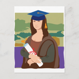 Mona Lisa Graduate Ankündigungspostkarte