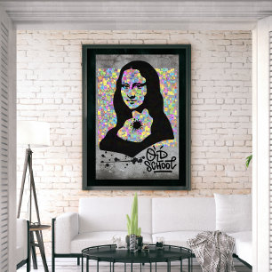 Mona Lisa Graffiti Street Art Pop Culture Poster