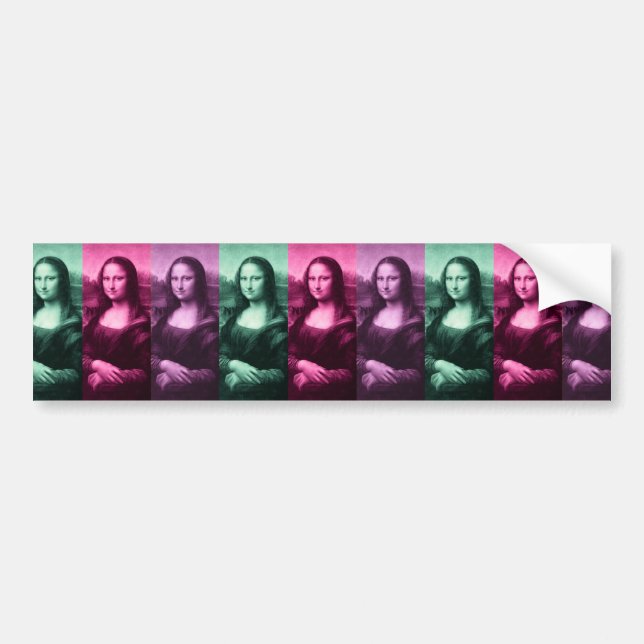 Mona Lisa Green Pink Lila Autoaufkleber (Vorne)