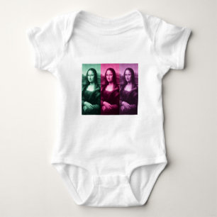 Mona Lisa Green Pink Lila Baby Strampler