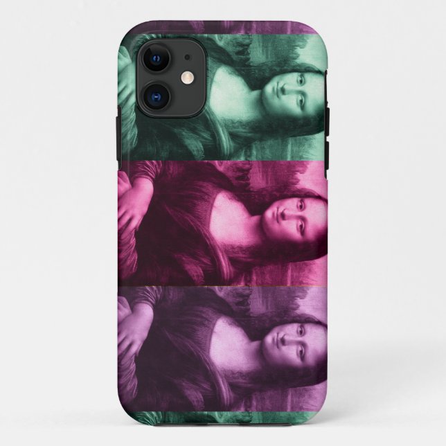 Mona Lisa Green Pink Lila Case-Mate iPhone Hülle (Rückseite)
