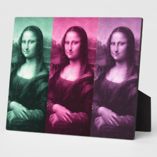 Mona Lisa Green Pink Lila Fotoplatte