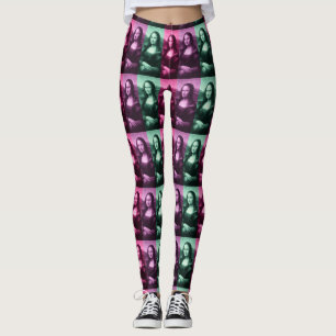 Mona Lisa Green Pink Lila Leggings