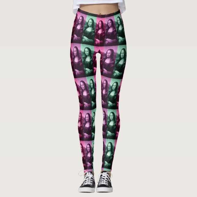 Mona Lisa Green Pink Lila Leggings (Vorderseite)